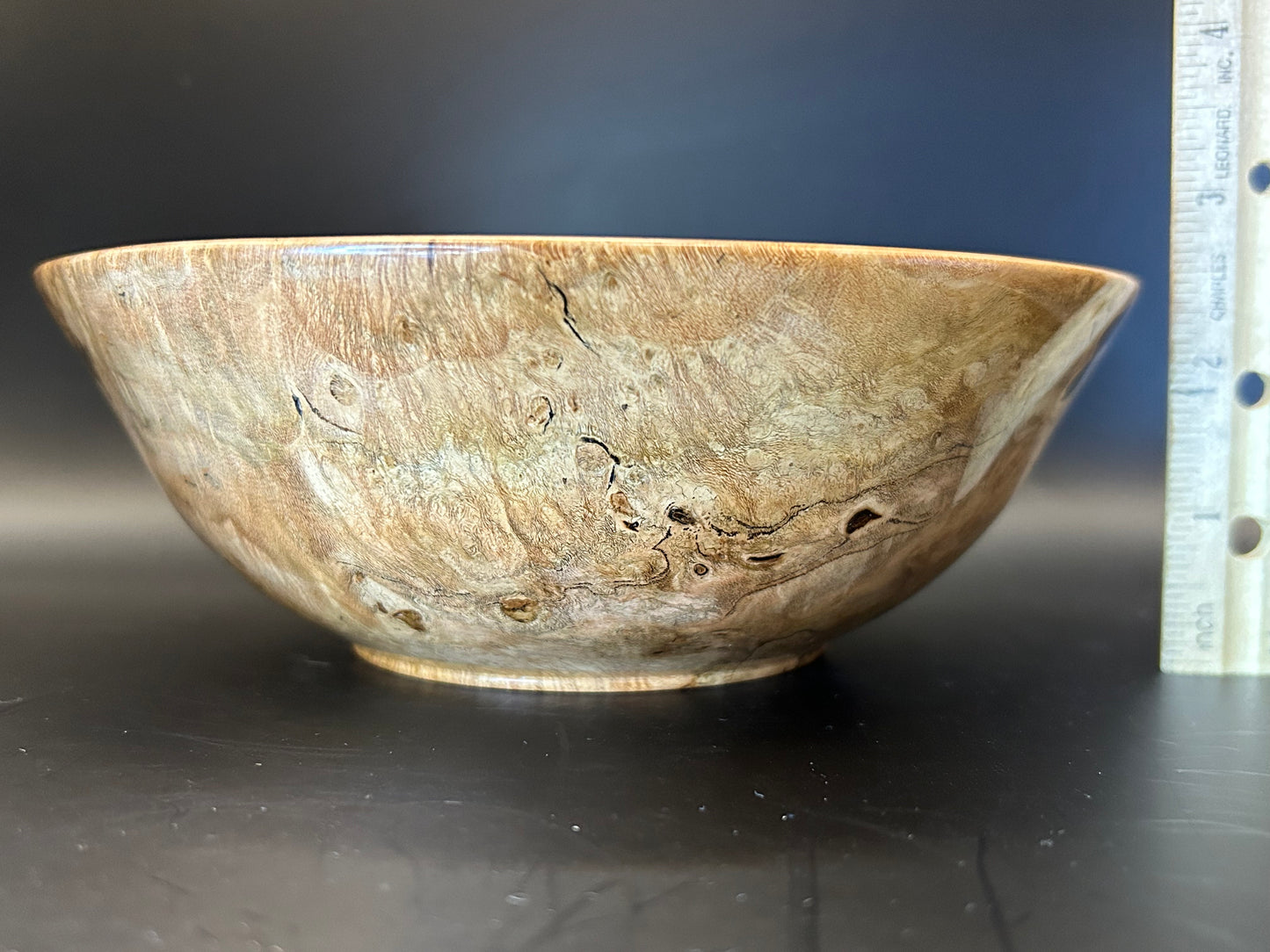 Handmade Black Cherry Wood Bowl-Med