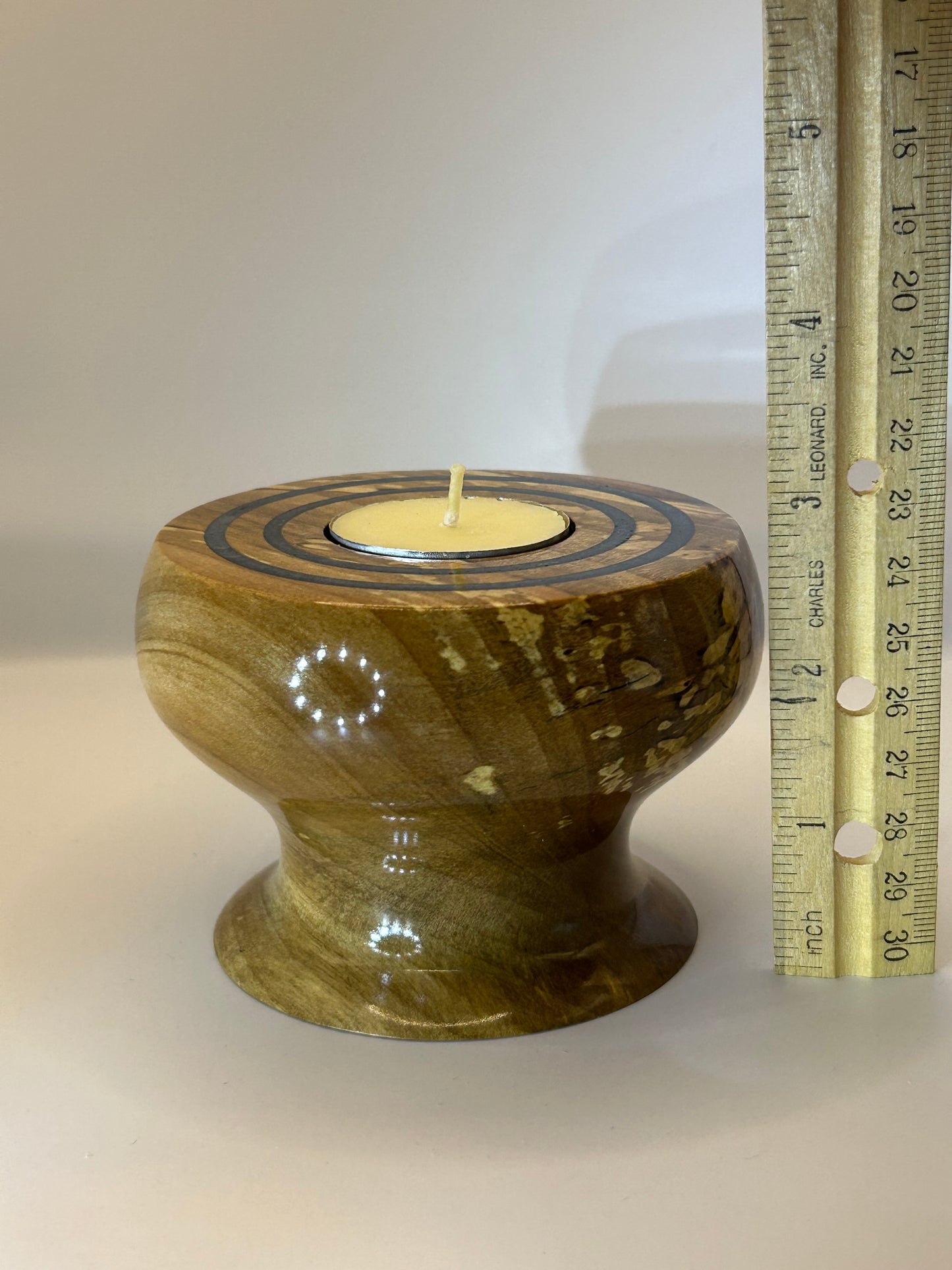 Handmade Sweetgum Tea Light Candle Holder-Small